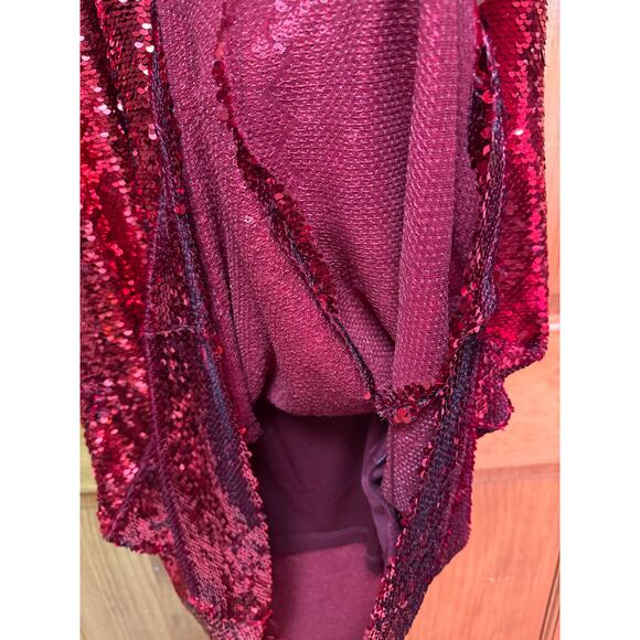 Johnny Wujek for JCPenney Red Luxe Sequin Maxi Skirt – Size M (New) - Picture 5 of 6